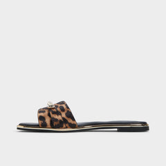 Darlina Brown Multi Women's Flats - Slide sandal