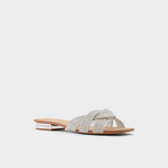 Coredith Silver Women's Flats - Slide sandal