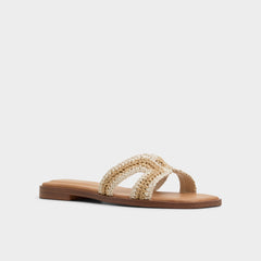 Itsandal Beige Women's Flats - Slide sandal