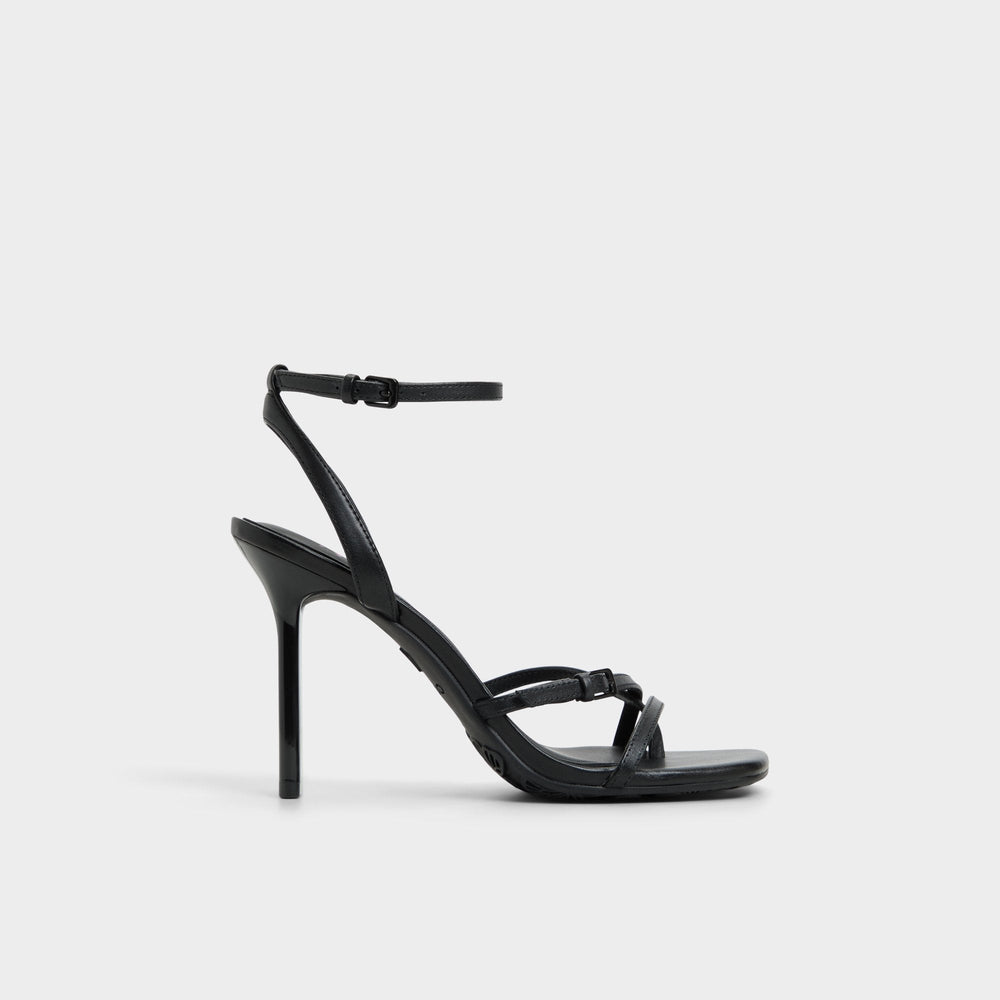 Conney Black Women's Heeled sandals - Strappy heeled sandal Stiletto heel