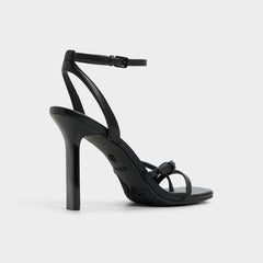 Conney Black Women's Heeled sandals - Strappy heeled sandal Stiletto heel