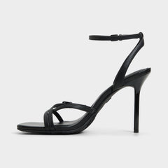 Conney Black Women's Heeled sandals - Strappy heeled sandal Stiletto heel
