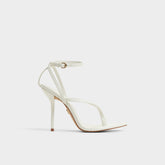 Abyfindley White/Bone Women's Strappy sandals - Heeled flip flop