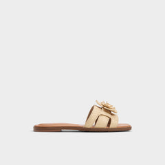 Seaflower Light Beige Women's Flats - Slide sandal