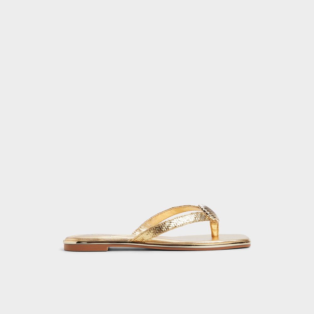 Conchiglia Gold Women's Flats - Flip flop