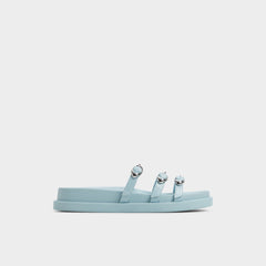 Zephyra Pastel Blue Women's Footbed sandals - Footbed sandal