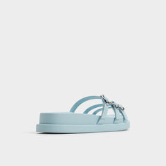 Zephyra Pastel Blue Women's Footbed sandals - Footbed sandal