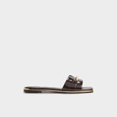 Darlina Medium Brown Women's Flats - Slide sandal