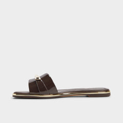 Darlina Medium Brown Women's Flats - Slide sandal