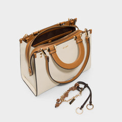 Almarisaa in Tan Combo - Satchel bag