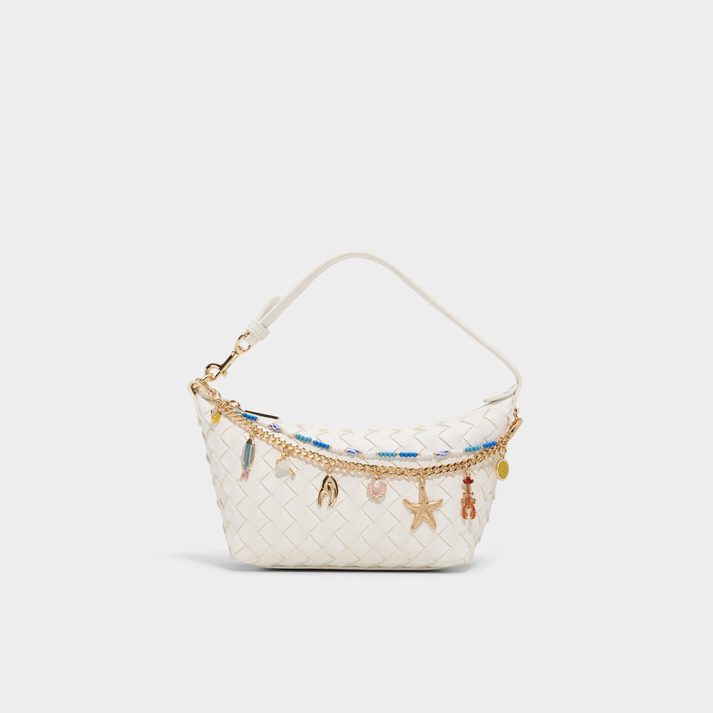 Frankiewoven White Women's Shoulder Bags - Shoulder bag
