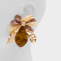Paolla in Light Brown - Statement earrings