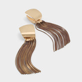 Wallow in Light Brown - Statement earrings