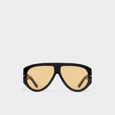 Kristiinaa in Black Gold Multi - Aviator sunglasses