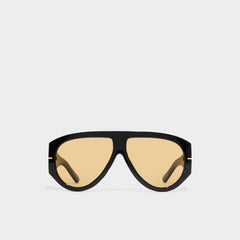 Kristiinaa in Black Gold Multi - Aviator sunglasses