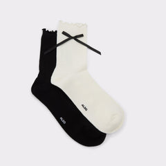 Cutiebow in Black White - Socks