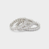 Aschianamini Silver/Clear Multi Women's Rings - Ring