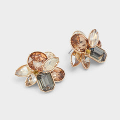 Brocla Light Brown Women's Earrings - Button earrings