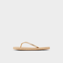 Aloomba Gold Women's Flats - Flip flop