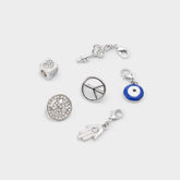 Lacecharms Silver/Clear Multi Women's Shoe Charms & Laces - Shoe charms