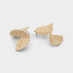 Fariasun Medium Beige Women's Earrings - Statement earrings
