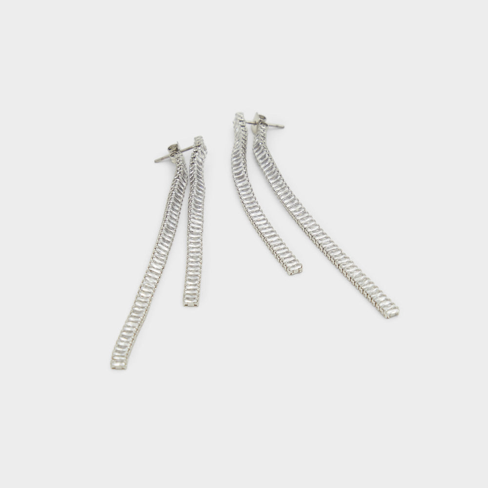 Svetna Silver/Clear Multi Women's Earrings - Drop earrings