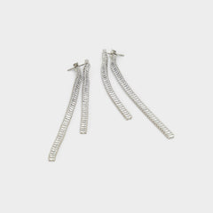 Svetna Silver/Clear Multi Women's Earrings - Drop earrings