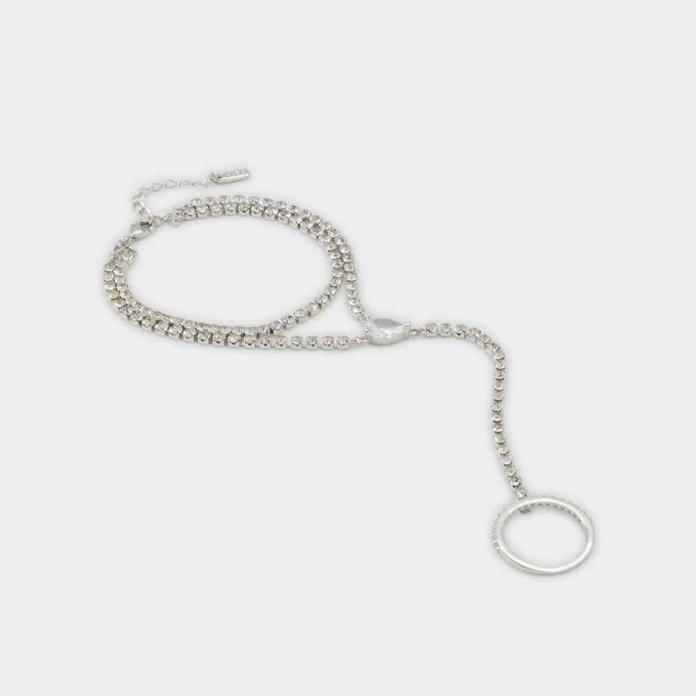 Unenda Silver/Clear Multi Women's Bracelets - Hand chain