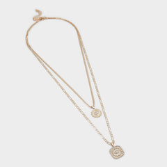 Naewin Gold/Clear Multi Women's Necklaces - Layered necklace