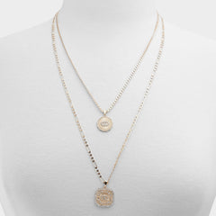 Naewin Gold/Clear Multi Women's Necklaces - Layered necklace