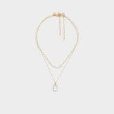 Destinie Gold/Clear Multi Women's Necklaces - Layered necklace