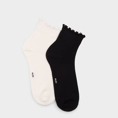 Frilluxe in Black White - Crew socks