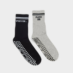 Pilatesclub in Grey - Pilates socks