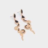 Snakes in Black Gold Multi - Chandelier earrings