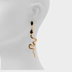 Snakes in Black Gold Multi - Chandelier earrings