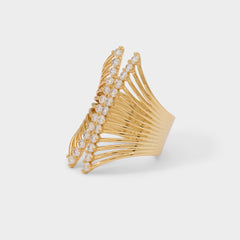 Glimmery in Gold Clear Multi - Stackable rings