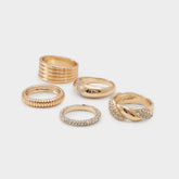 Lovelanguage Gold/Clear Multi Women's Rings - Ring