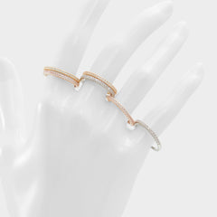 Lamilly Metallic Multi Women's Cubic Zirconia - Multi finger rings