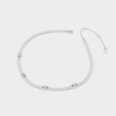 Elbaeraen in Silver Clear Multi - Choker necklace