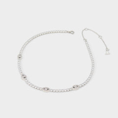 Elbaeraen in Silver Clear Multi - Choker necklace