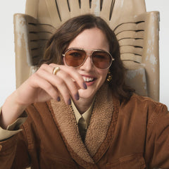 Frejja in Gold - Aviator sunglasses