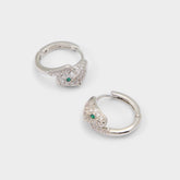 Feraluxe in Silver Clear Multi - Hoop earrings