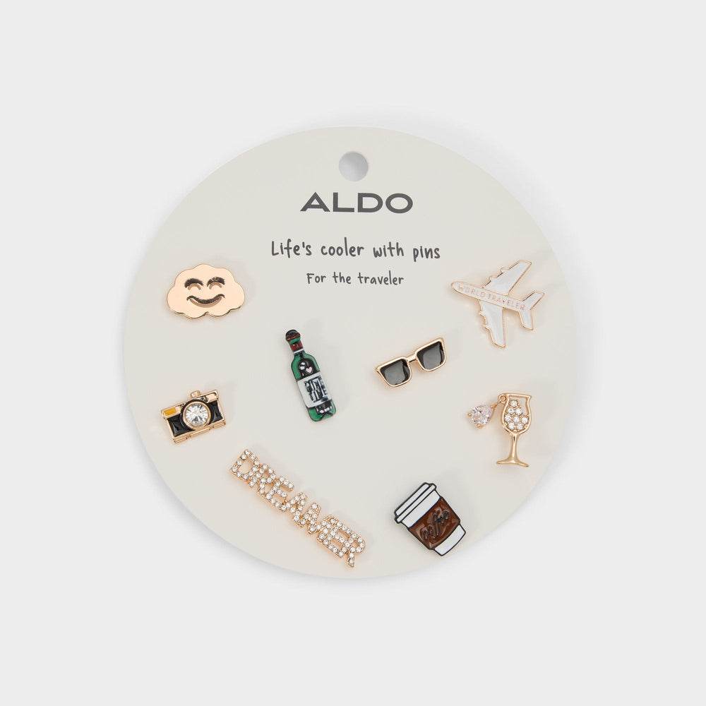 Traveler Gold/Clear Multi Women's Accessories - Decorative pins
