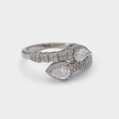 Neillie in Silver Clear Multi - Ring