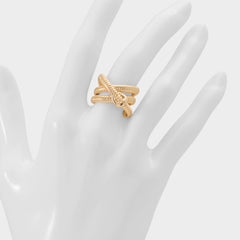 Beltura in Gold Clear Multi - Ring