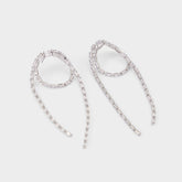 Wude in Silver Clear Multi - Chandelier earrings