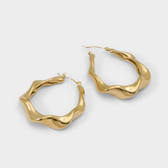 Patroklos Gold Women's Earrings - Hoop earrings