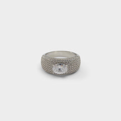 Caredar Silver/Clear Multi Women's Cubic Zirconia - Ring