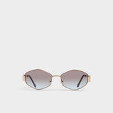 Rilibaen Gold Women's Round - Sunglasses