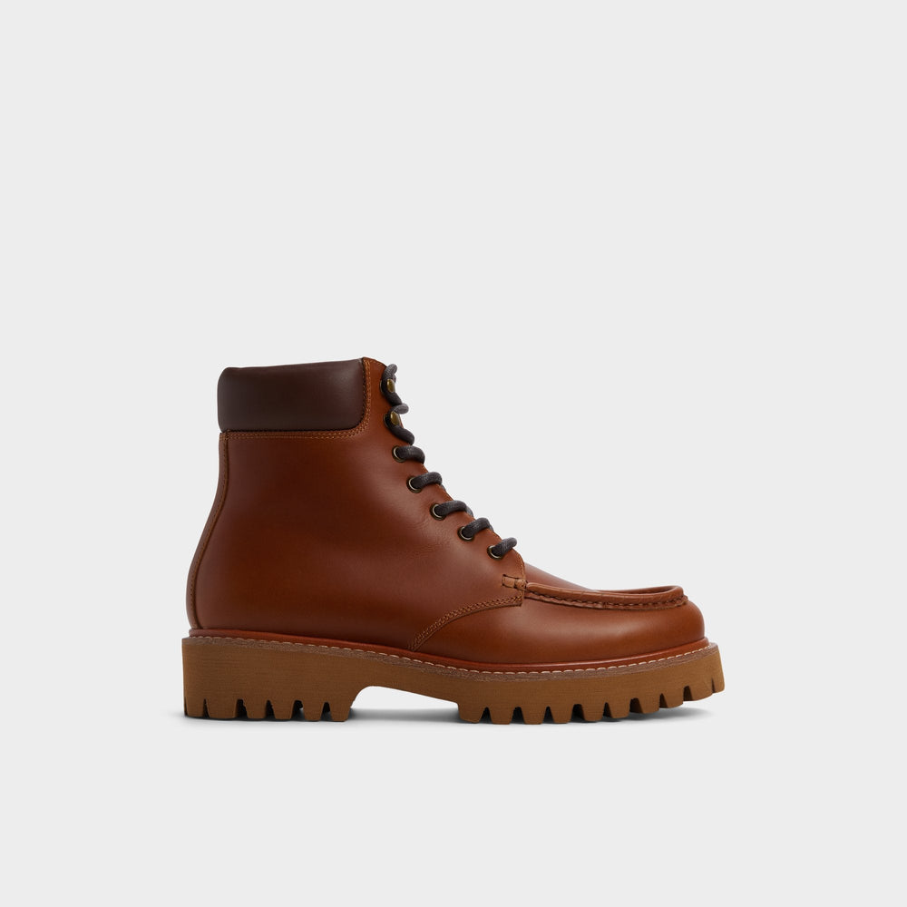 Grier in Cognac - Combat boot Lug sole
